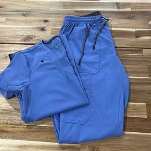 Scrub set, ceil blue, size XS